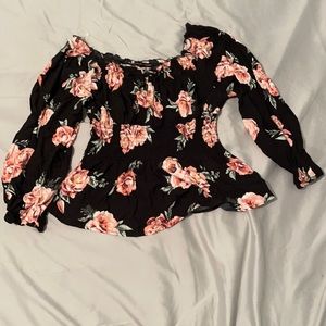 Almost famous peplum floral top